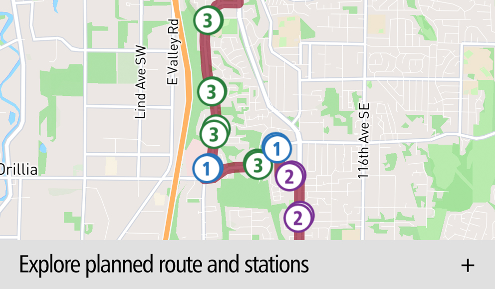 Interactive station features map