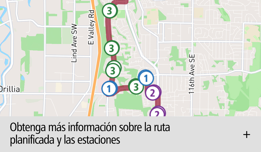 Mapa interactivo de las características de la estación