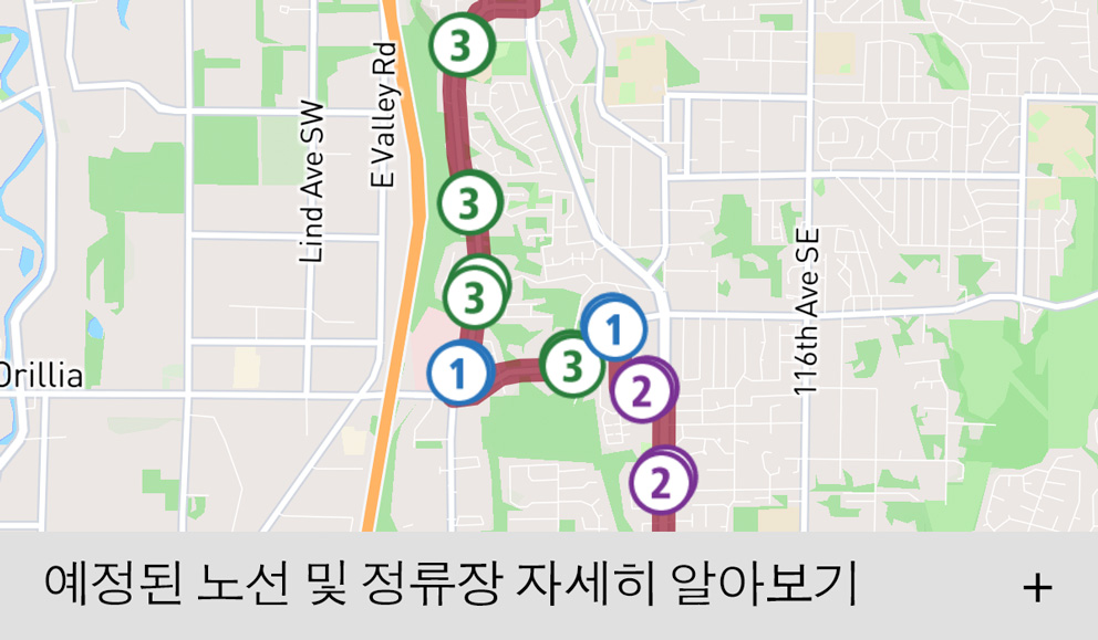 인터랙티브형 정류장 시설 지도